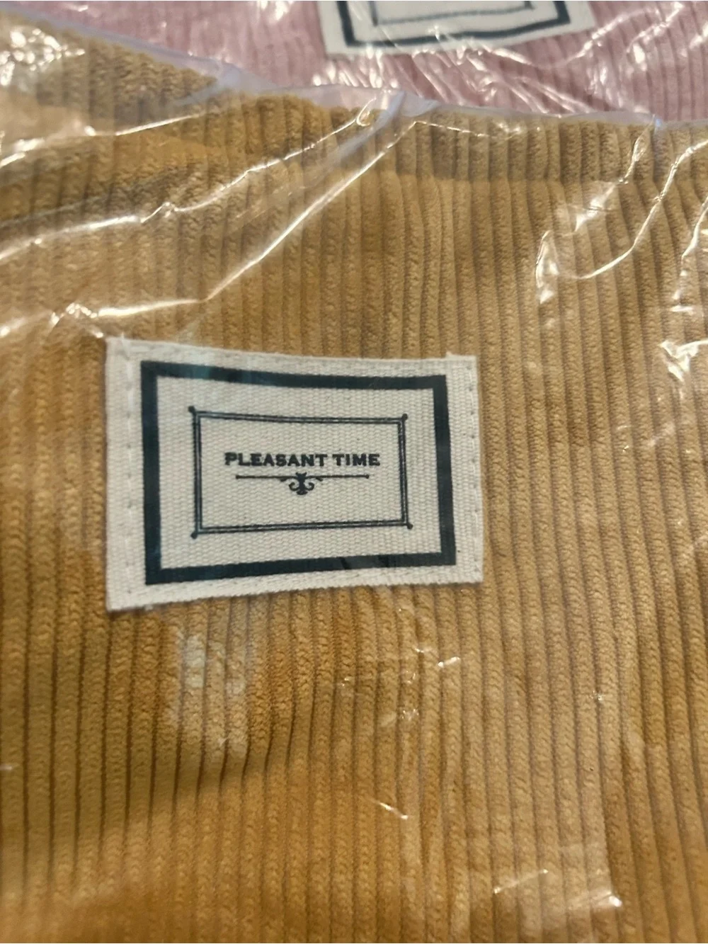 3pack Pleasant Time Corduroy Cosmetic Bags - Pink, Mustard, Teal
